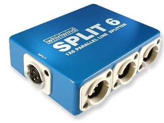 WHI-SPLIT 6 SPLITTER - LINE LEVEL, 1 XLRF IN, 6 XLRM PARALLEL OUTS